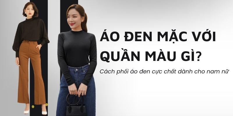 Áo phông trắng quần ôm đen