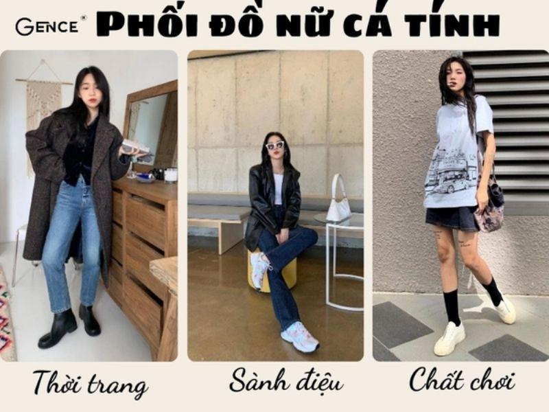 Áo sơ mi khoác ngoài nữ oversize phối cùng quần jeans rách và giày sneaker