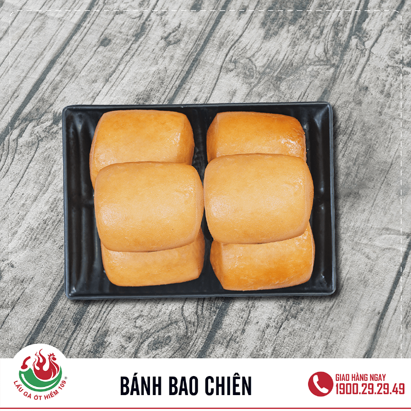 Bánh bao chiên giòn rụm, vàng ươm