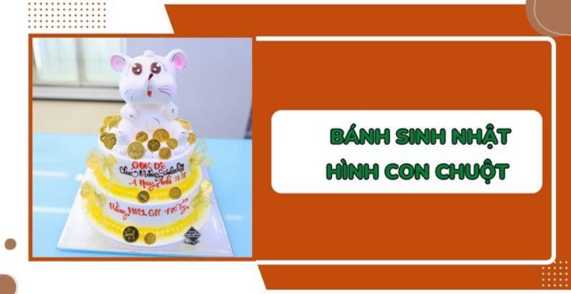 Bánh sinh nhật hình con chuột dành cho người tuổi Tý