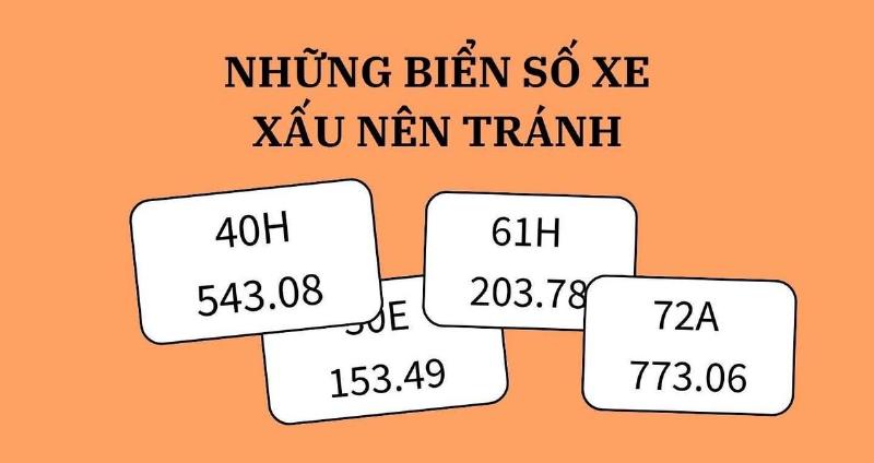 Biển Số Xe Xấu Cần Tránh