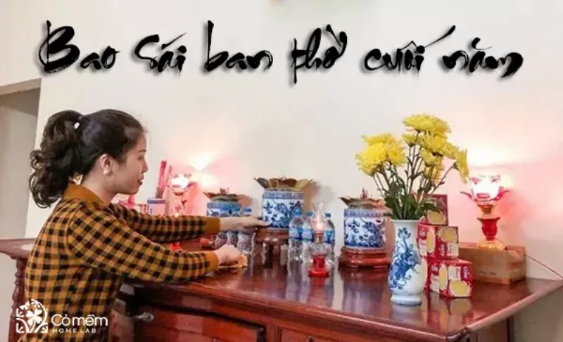 Các bước bao sái bàn thờ