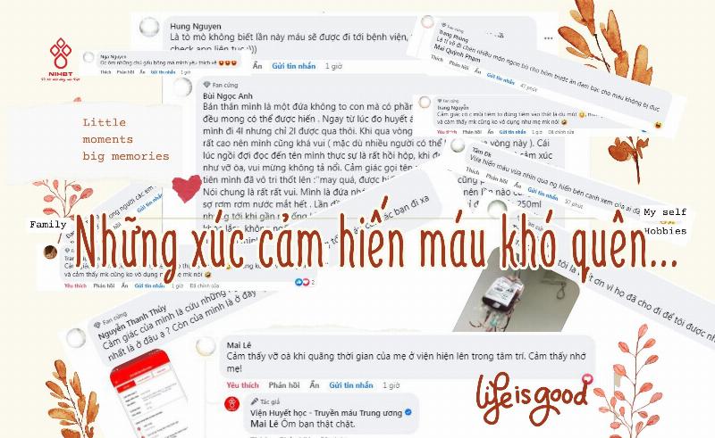 Cảm xúc khi hiến máu