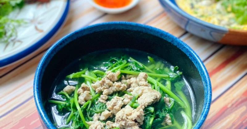 Canh Cải Xoong Nấu Nghêu