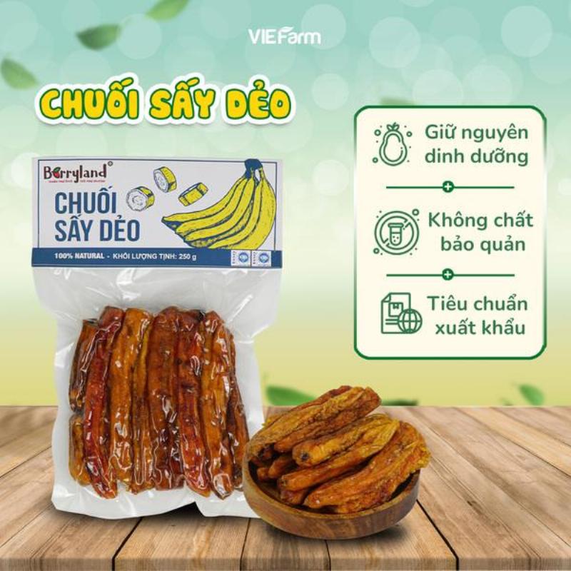 Chuối sấy dẻo - món ăn vặt ngày thi