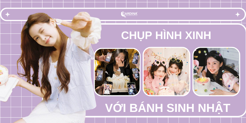 Chụp ảnh với bánh sinh nhật hình ô tô