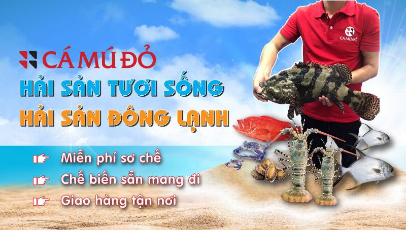 Cửa hàng bán cá mú đỏ