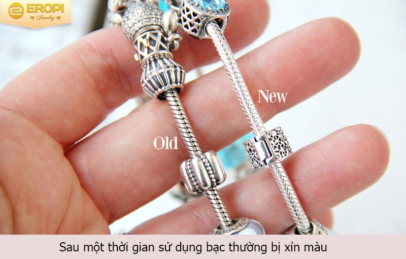 Dây bạc bị oxi hóa