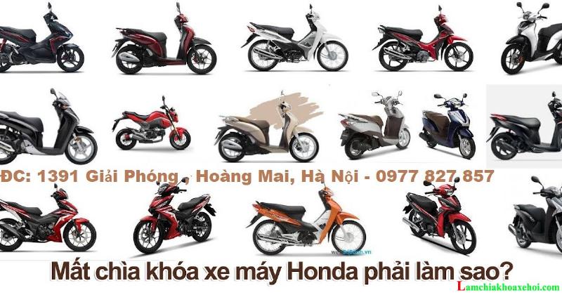 Làm lại chìa khóa xe Honda khi bị mất