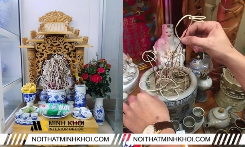 Lau dọn bàn thờ Thần Tài hàng ngày