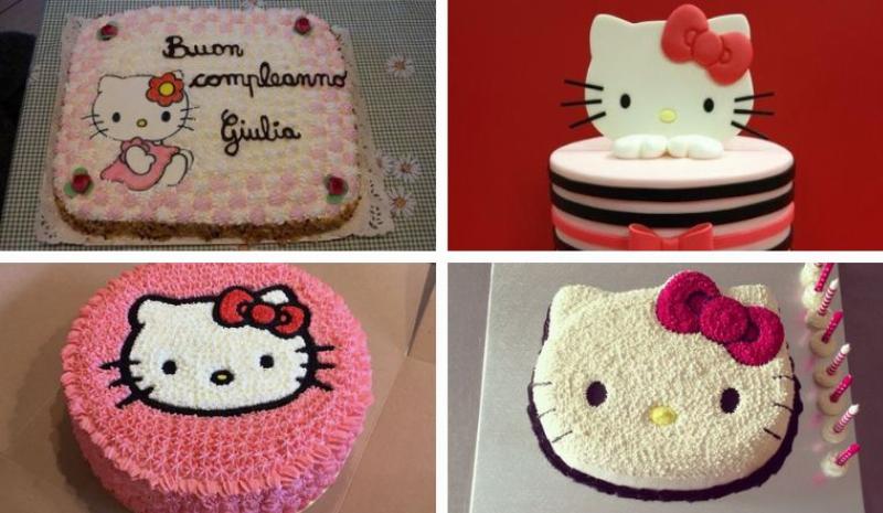 Mẫu bánh sinh nhật Hello Kitty đơn giản dễ làm