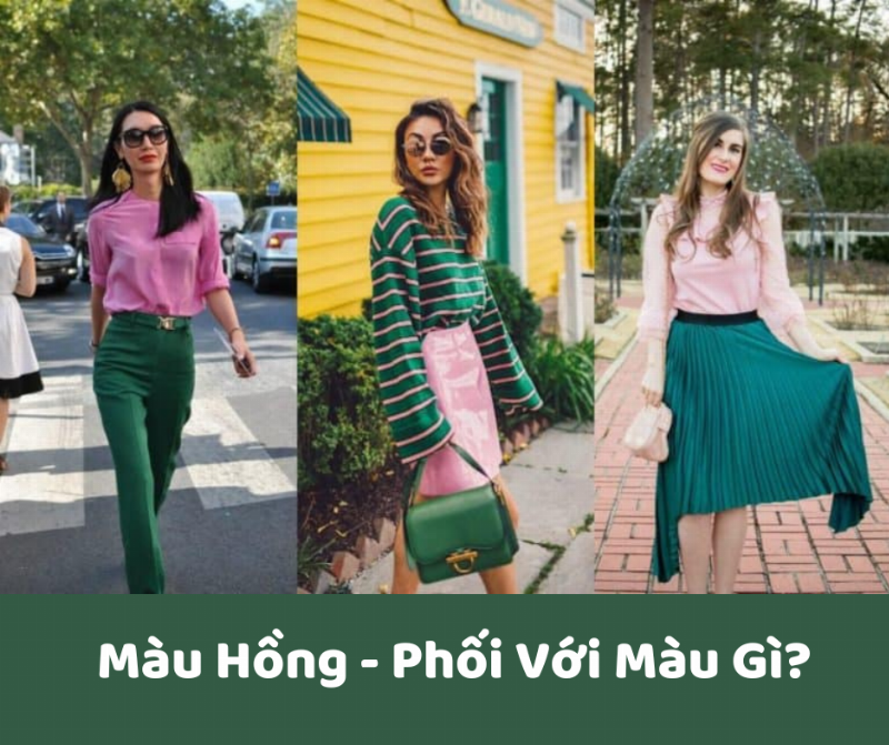 Màu hồng kết hợp màu xám