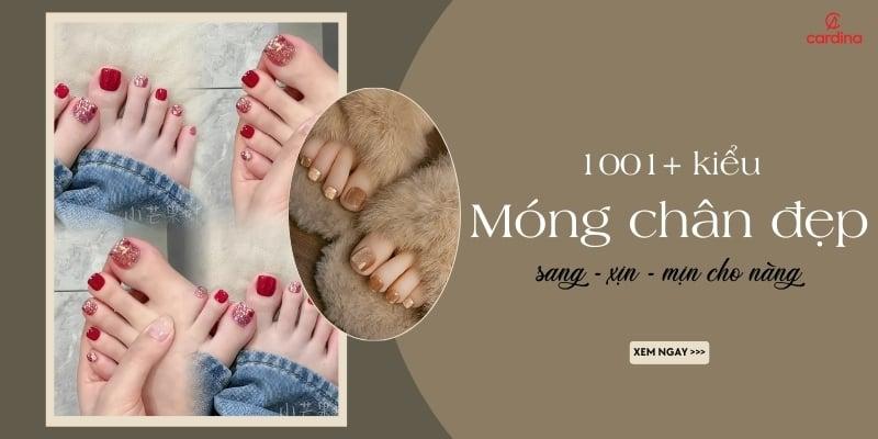 Màu nail chân đẹp cho da ngăm tông hồng đất