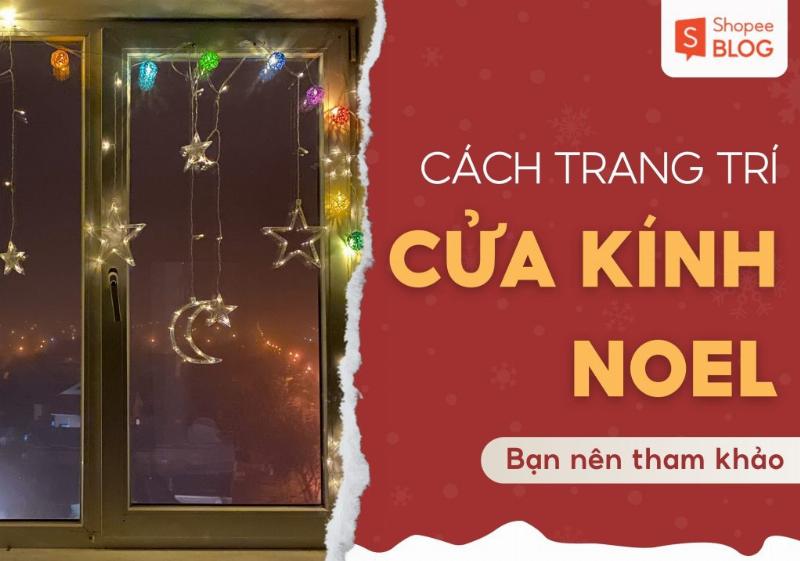 Mẫu Trang Trí Cửa Kính Noel Ấn Tượng