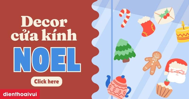 Mẫu Trang Trí Cửa Kính Noel Hợp Mệnh