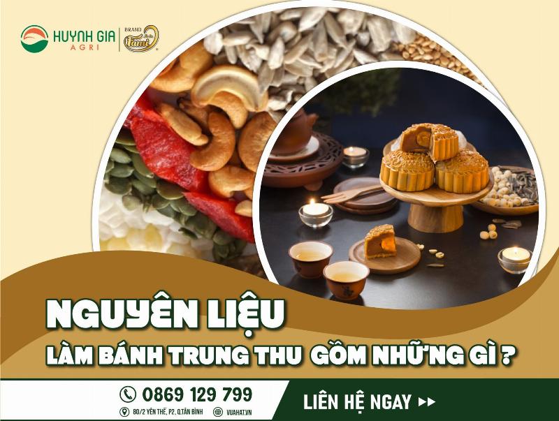 Nguyên liệu làm bánh trung thu đa dạng