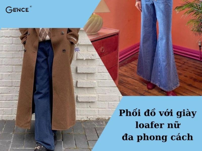 Phối đồ giày lười nữ công sở