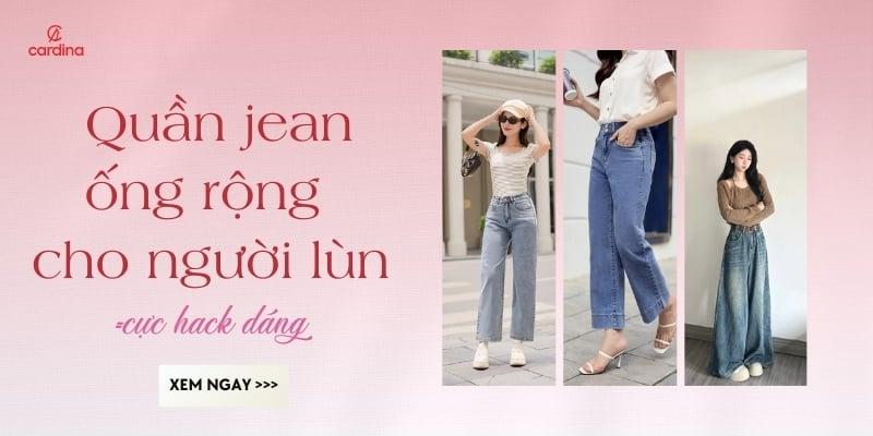 Quần Jean Ống Rộng Cho Người Lùn: Phối Áo Croptop và Sơ Mi