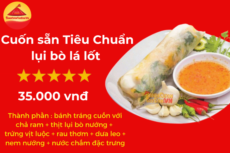 Thành phẩm bánh cuốn Tây Sơn