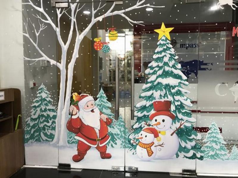 Thời Điểm Trang Trí Cửa Kính Noel