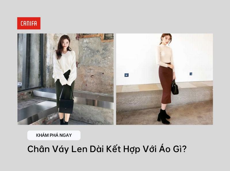 Chân váy len phối đồ đa dạng