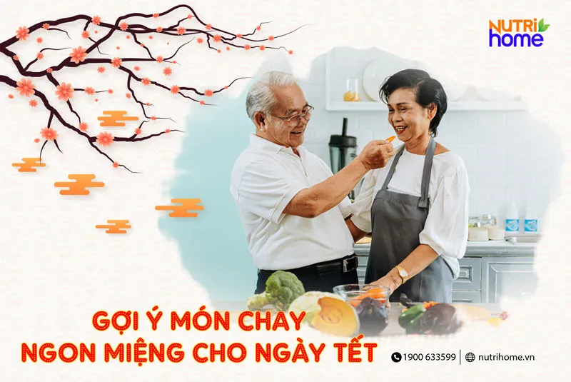 Mâm cơm chay ngày Tết đầy màu sắc và hấp dẫn