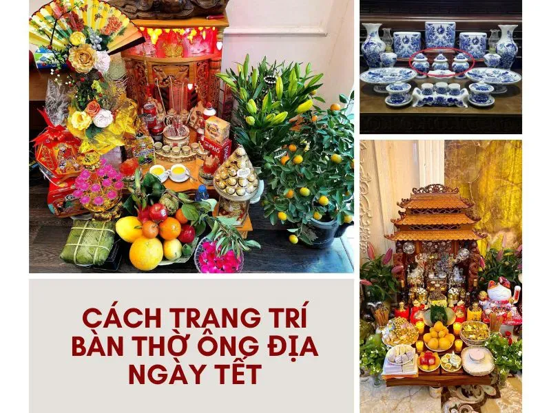 Trang trí bàn thờ Thần Tài đơn giản