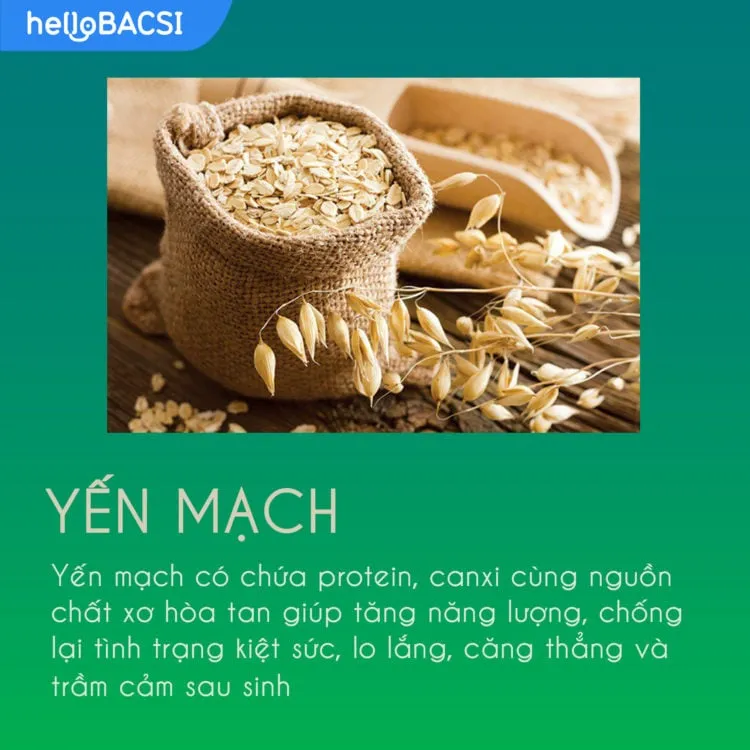 yến mạch giúp tăng tiết sữa